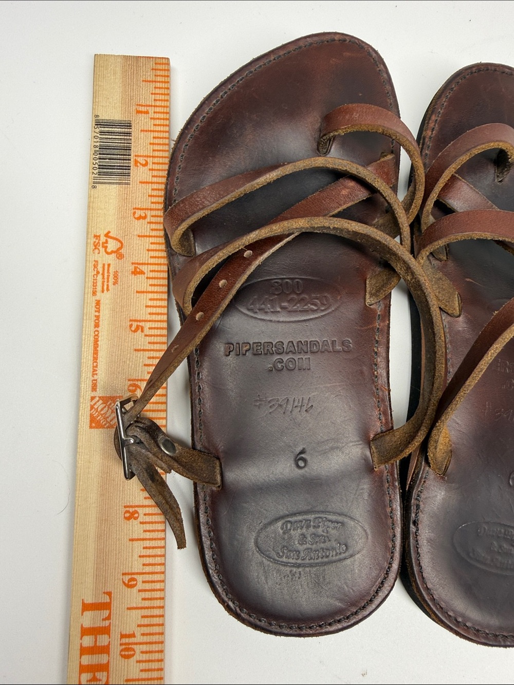 Piper Brown Leather Strappy Sandals